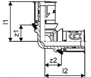 Uponor S-Press PLUS elbow 16-16