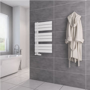 Eastbrook Helmsley 800 x 500 Towel Rail Matt White