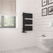 Eastbrook Helmsley 800 x 500 Towel Rail Matt Black