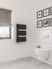 Eastbrook Helmsley 800 x 500 Towel Rail Matt Black