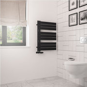 Eastbrook Helmsley 800 x 600 Towel Rail Matt Black