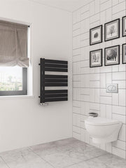 Eastbrook Helmsley 800 x 600 Towel Rail Matt Black