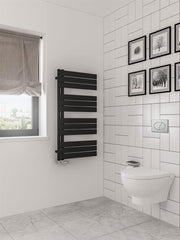 Eastbrook Helmsley 1150 x 600 Towel Rail Matt Black