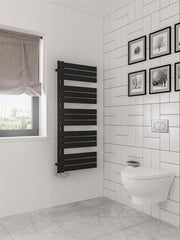 Eastbrook Helmsley 1400 x 600 Towel Rail Matt Black