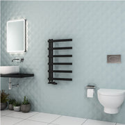 Eastbrook Platani 800 x 500 Towel Rail Matt Black