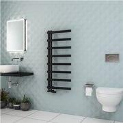 Eastbrook Platani 1150 x 500 Towel Rail Matt Black