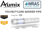 Aumix 28mm X 50Mtr Coiled Polybutylene Barrier Pipe (Grey)