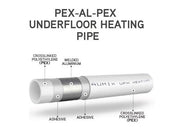 Aumix 12 X 1.6mm Pex-Al-Pex Underfloor Heating Pipe 80Mtr