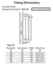 KRAD 600mm High X 300mm Wide, Kompact Double Convector TYPE-22