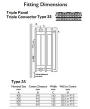 KRAD 400mm High X 1200mm Wide, Kompact Triple Convector TYPE-33