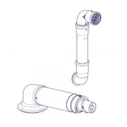 Horizontal high level telescopic flue kit 60/100 mm