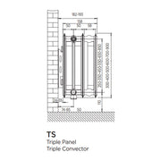 3TS700 ULTRAHEAT compact4 radiator - 300mm High x 700mm Wide, Triple Panel Triple Convector Type 33