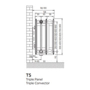 7TS700 ULTRAHEAT compact4 radiator - 700mm High x 700mm Wide, Triple Panel Triple Convector Type 33